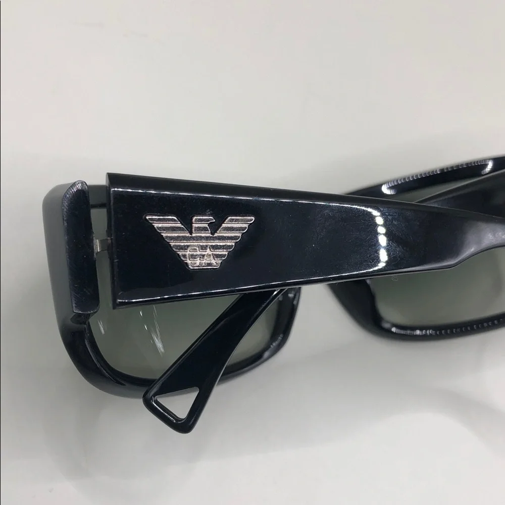 Emporio Armani EA 9332/S Black Y2K Sunglasses Shield Style UNISEX Italy.